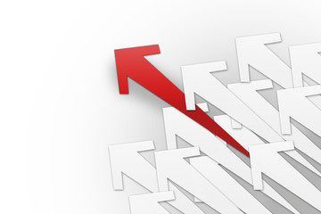 그림자가 있는 경쟁 화살표