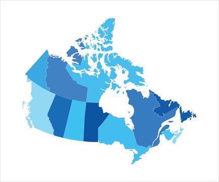 Detailed Vector Map of Canada