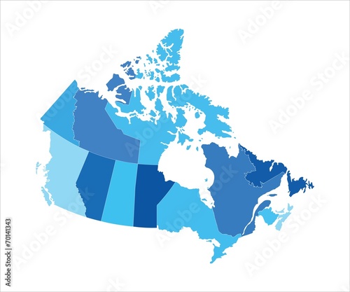 "Detailed Vector Map of Canada" Stock image and royalty-free vector