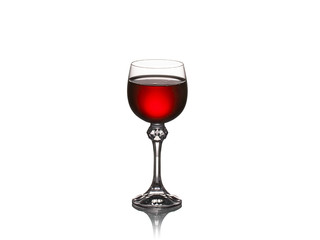 Glass of wine isolated on white background