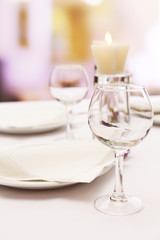 Restaurant table setting