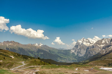 Fototapeta na wymiar View from Grindelwald, Switzerland