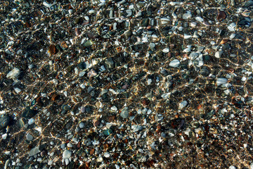 sea ​​stones in clear water