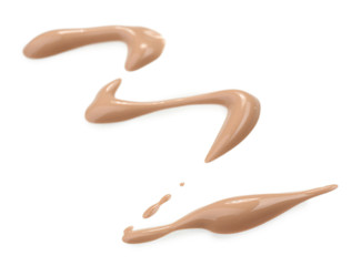 Liquid foundation isolated on white