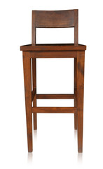 Bar chair isolated by hand made, clipping path.