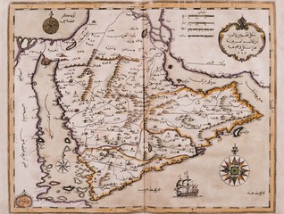 Fototapeta premium Arabic old map