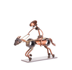 Statue of the rider on a horse.