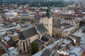 Obraz premium A roofs of Lviv