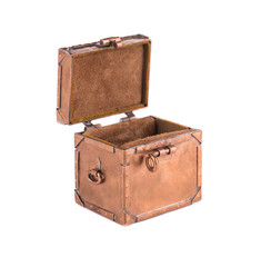 Open metallic chest.