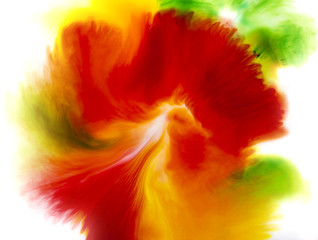 Colorful abstract background of flower concept, red green and ye