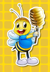 Bee and honey