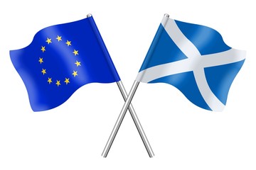 Flags: Europe and Scotland