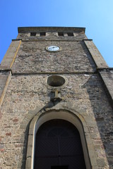 Fototapeta na wymiar Clocher de l'église de Voutezac (Corrèze)