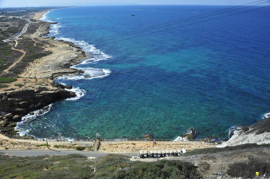 View south from Rosh Hanikra, Israel