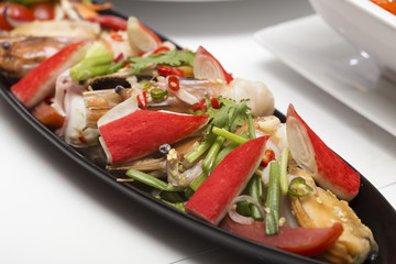 Thai spicy seafood salad