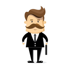 Salaryman vector character white background