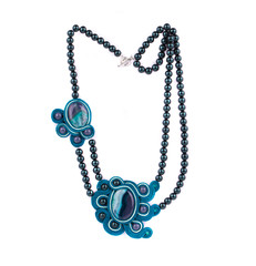 Handmade aquamarine necklace.