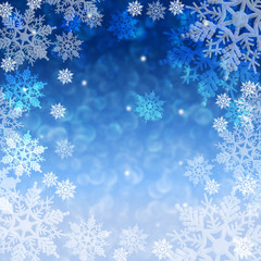 Christmas background with snowflakes.