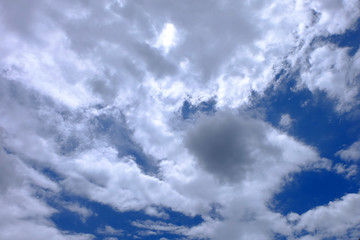 clouds in the blue sky