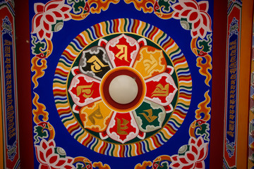 Tibetan temple ceiling