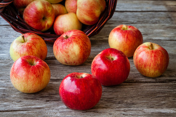 organic ripe red apples
