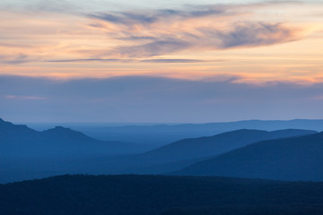 Mountains and Hills at Grampians National park at sunset
