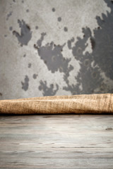 Wooden table with background