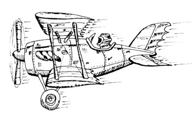 biplane cartoon © gorbovoi81
