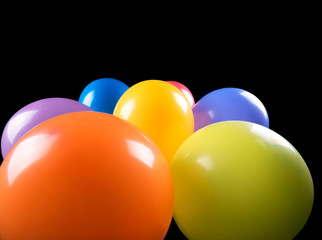 flying balloons isolated