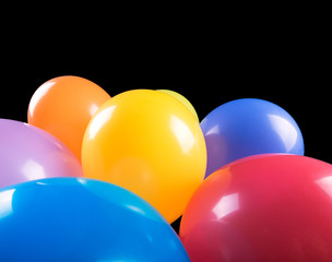 flying balloons isolated