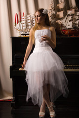 Naklejka premium Bride in a boudoir