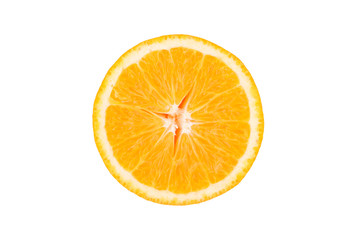 slice orange isolated on white