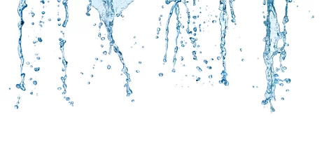 Foto op Aluminium water splash druppel blauwe vloeistof © Lumos sp