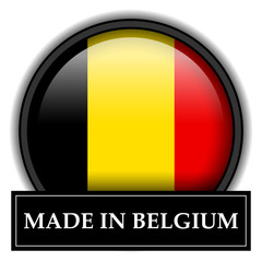 Fototapeta premium Made in button - Belgium