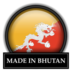 Made in button - Bhutan