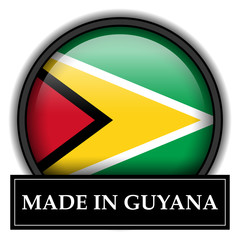Fototapeta premium Made in button - Guyana