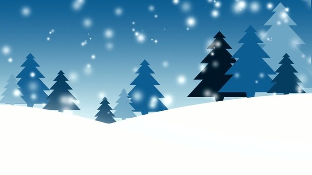 Winterlandschaft mit Tannenb&auml;umen
