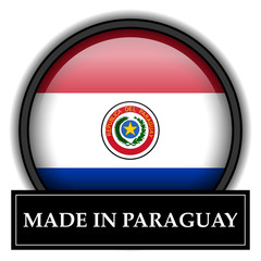 Obraz premium Made in button - Paraguay