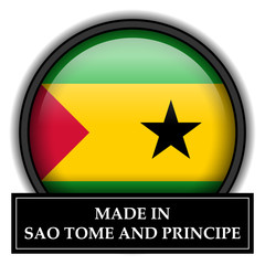 Made in button - Sao Tome and Principe