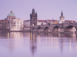 Fototapeta premium evening on he Karluv bridge