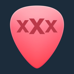 guitar pick with a triple x sign