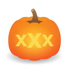 Obraz premium pumpkin with a triple x sign