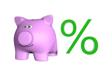 Obraz premium Stijgende rente percentage