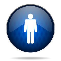 male internet blue icon