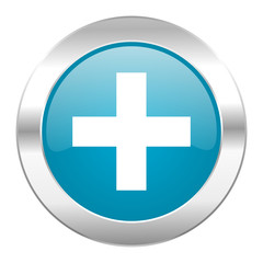 plus internet blue icon