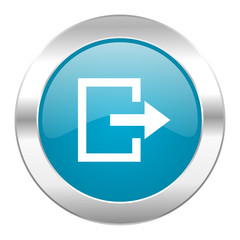 exit internet blue icon