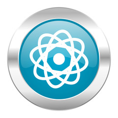 atom internet blue icon