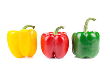 Three colorful peppers.