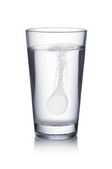 Tablet dropped into the water