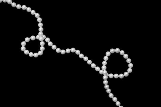 Thread of pearls with double loops